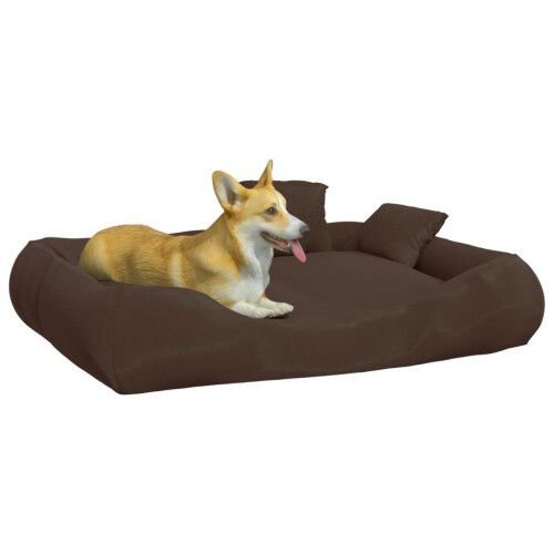 Vidaxl cama rectangular acolchada marr&oacute;n para mascotas, , large Imagen numero 7