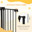 PawHut Barrera de Seguridad Negro, , large indicador imagen numero 5