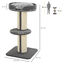 PawHut Árbol Rascador para Gatos Altura 91 cm Árbol para Gatos Torre para Gatos de 3 Niveles con Nido Plataforma y Poste de Sisal 45x45x91 cm Gris, , large indicador imagen numero 3