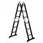 Escalera multiusos plegable con escalón caballete  color Negro, , large indicador imagen numero 4