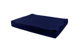 Gauty Cama Redonda Tela Impermeable y pelo azul para Perros y Gatos 