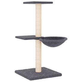 vidaXL Rascador Postes de sisal Gris Oscuro 72 cm para gatos