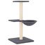vidaXL Rascador para gatos con postes de sisal gris oscuro 72 cm, , large indicador imagen numero 1
