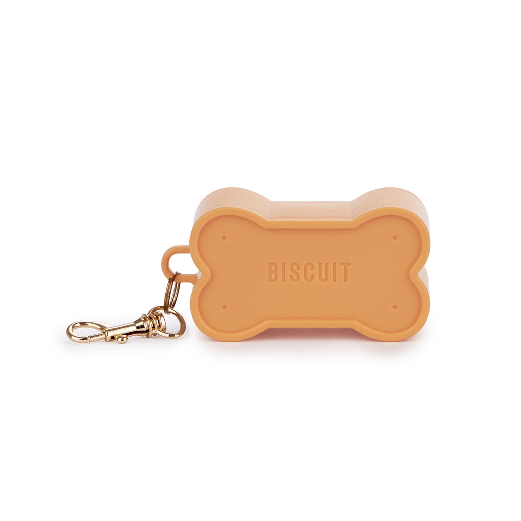 Balvi Dispensador bolsas perro Biscuit Color Naranja Para los paseos con tu mascota Con forma de galleta Pl&aacute;stico, , large Imagen numero 1