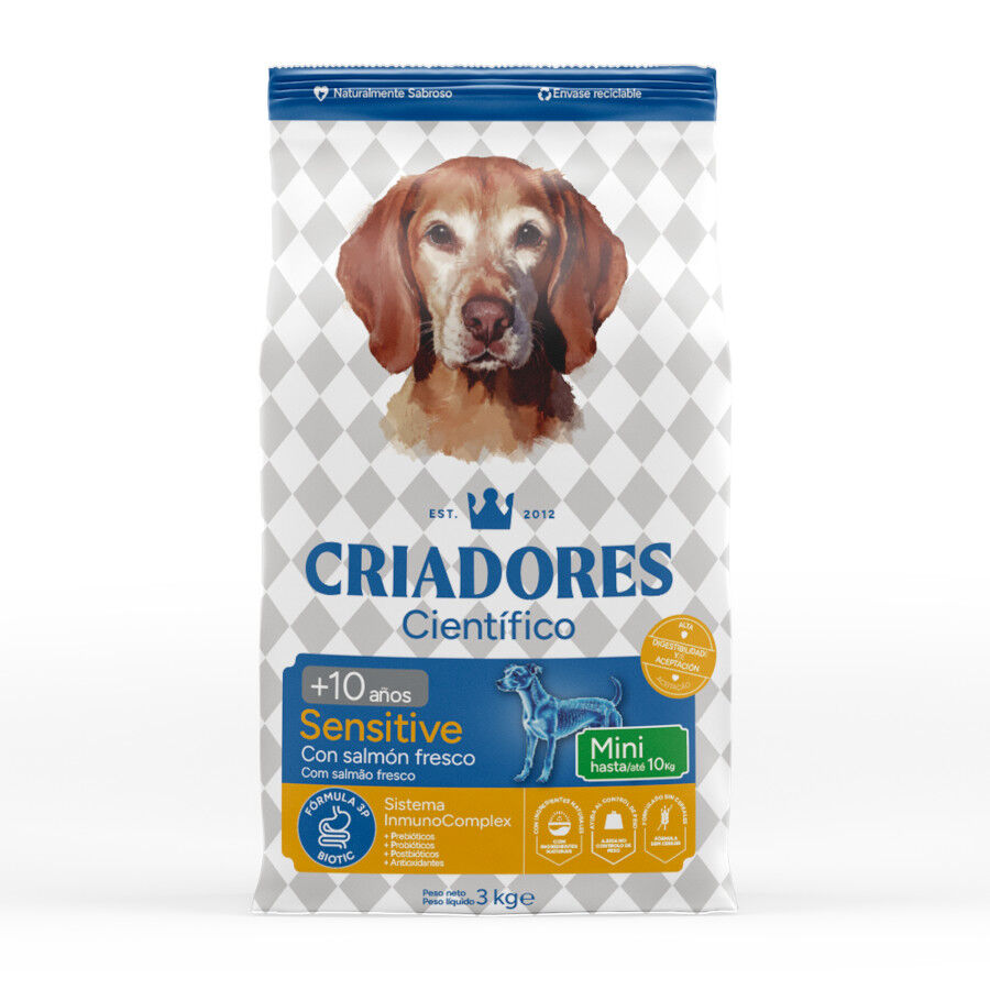 Criadores Cient&iacute;fico Senior Sensitive Mini Pienso Salm&oacute;n para perros, , large Imagen numero 1
