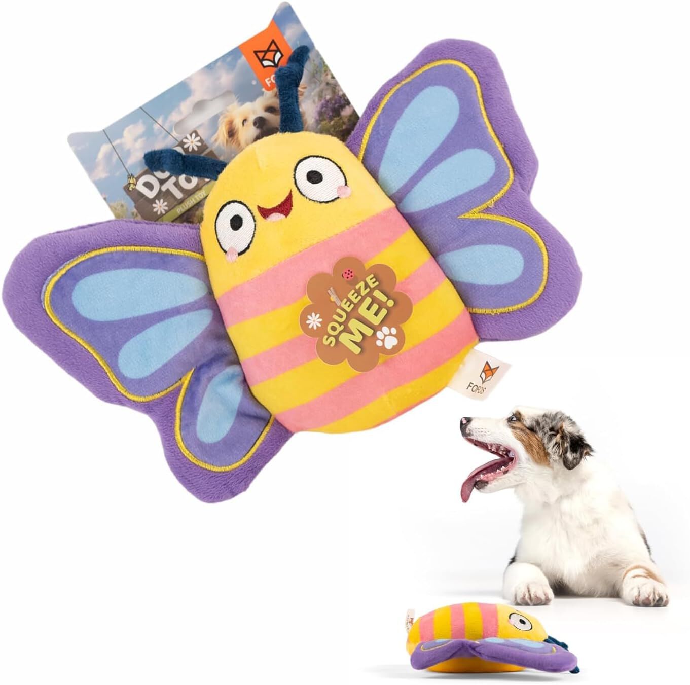 FOFOS | Peluche Mariposa con Sonido (Colecci&oacute;n Primavera) - Para Perro, , large Imagen numero 1