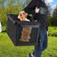 COSTWAY Transportín para Perros, Bolsa Transportin Portátil y Plegable para Mascotas con 2 Aberturas y Ventana, Cesta Interior de Malla, Bolsillos Laterales para Interior Exterior (90 x 76 x 48 cm), , large indicador imagen numero 5