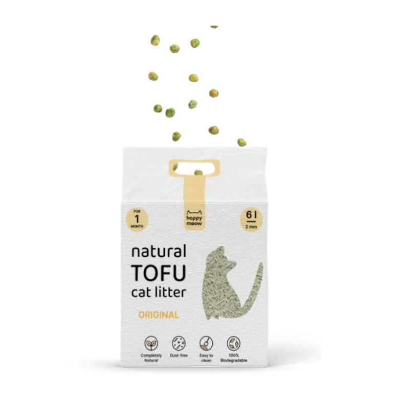 Happy Meow Natural Tofu Aglomerantre Original para gatos thumbnail