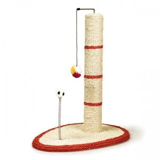 Rascador con poste y pelota color Beige