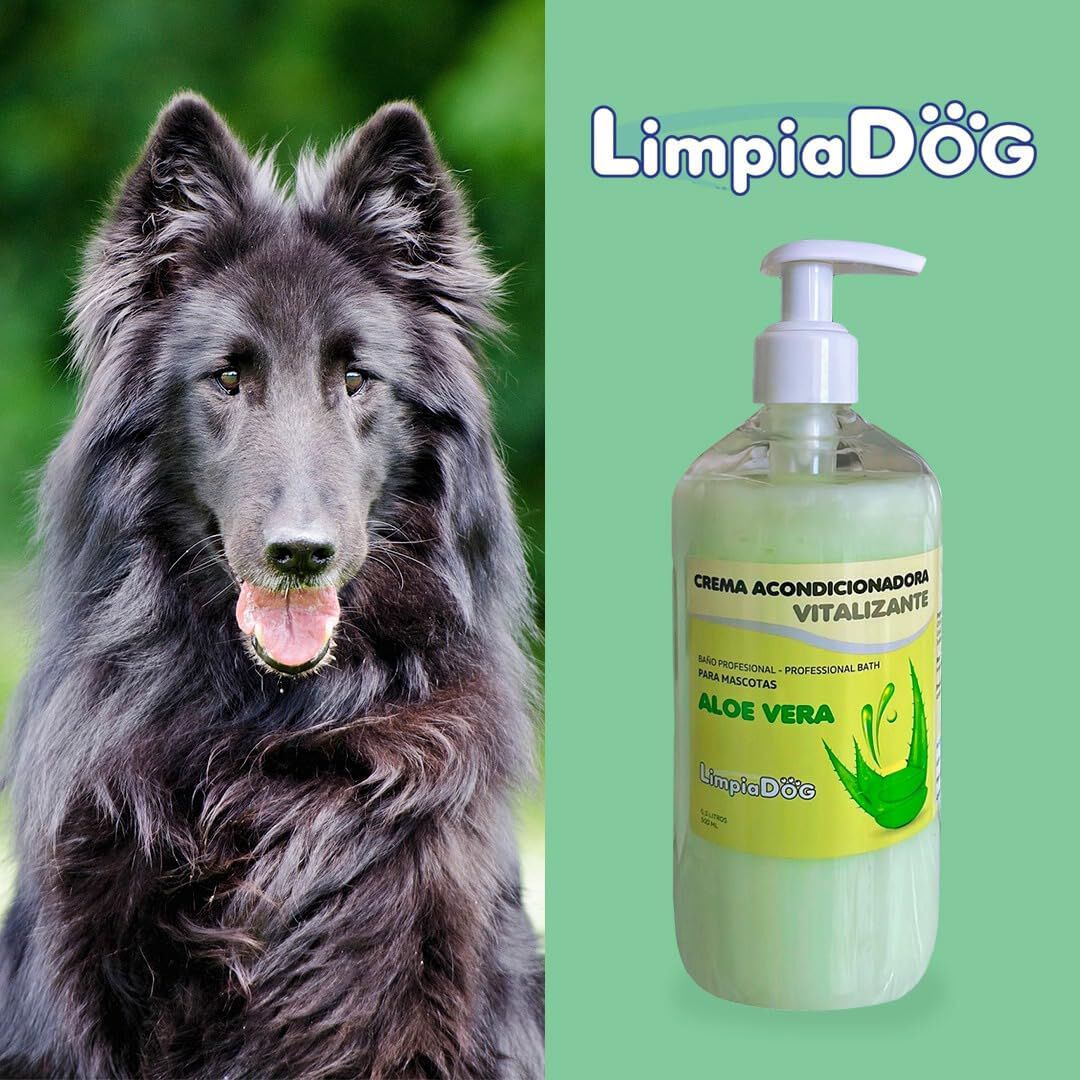 LimpiaDog Acondicionador para Perros Desenredante Aloe Vera Vitalizante 500ml para Mascotas Cuidado y Suavidad del Pelaje y Pelo de tu Perro o Gato hidratacion y Brillo, , large Imagen numero 3