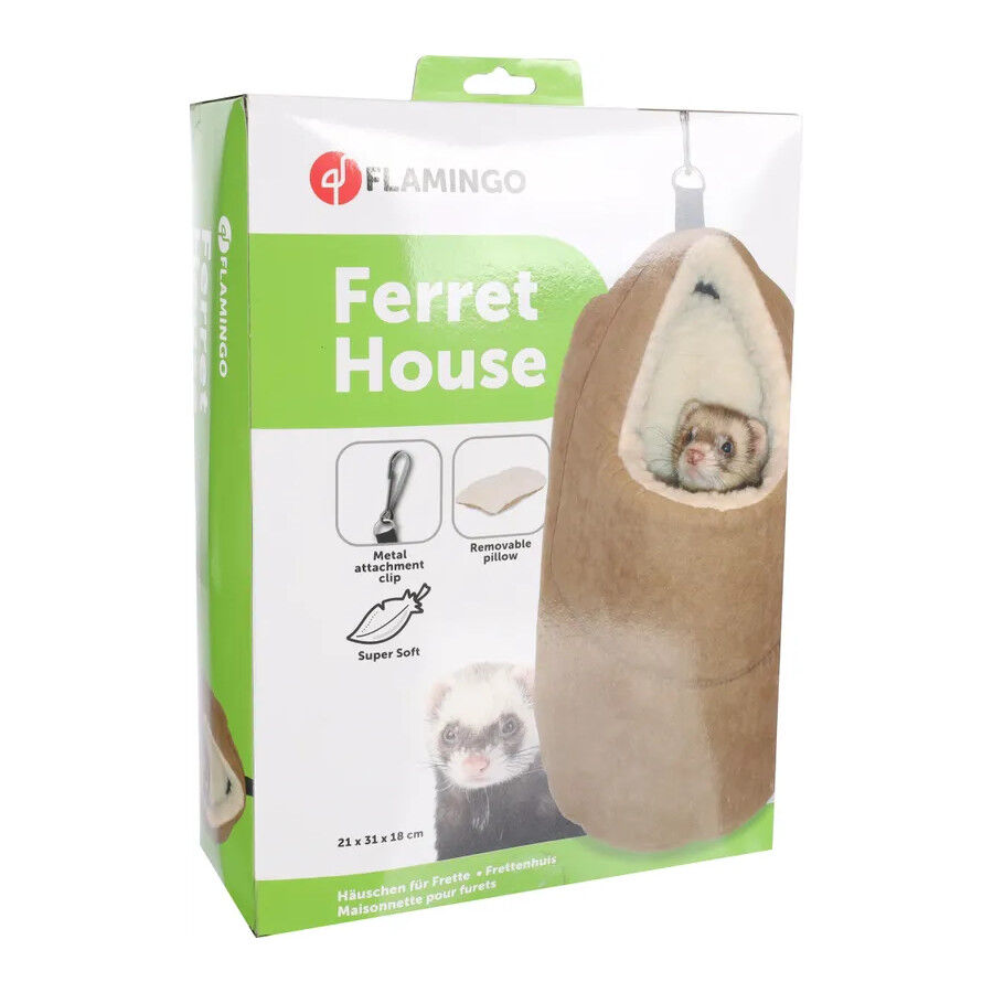 Flamingo Casa Colgante de ante para hurones thumbnail