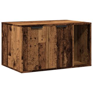vidaXL Mueble arenero para gatos madera envejecida