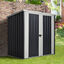 Outsunny Cobertizo de Jardín de Exterior 1,26 m² 147x86x134 cm Caseta de Exterior de Metálico con 2 Puertas y Cerradura para Almacenamiento de Herramientas en Patio Terraza Negro, , large indicador imagen numero 2