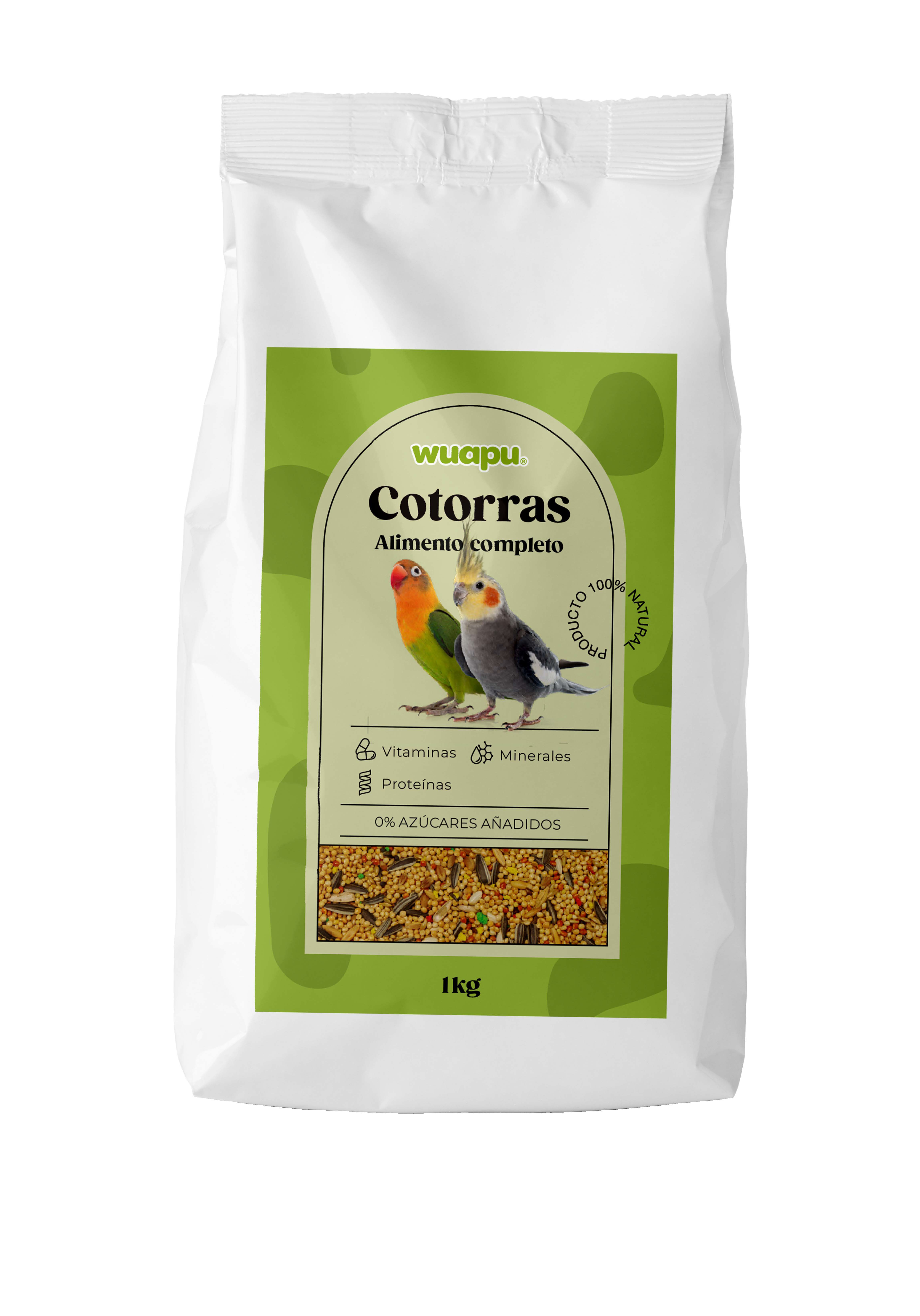 WUAPU ALIMENTO COTORRAS 1 KG, , large Imagen numero 1