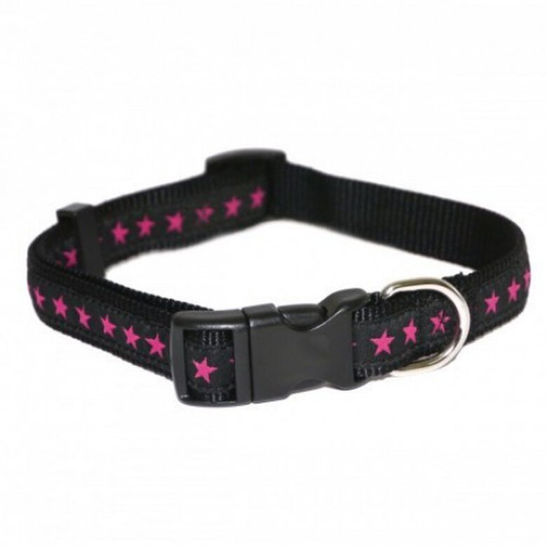 Collar de estrellas para perros color Negro y Rosa, , large image number null