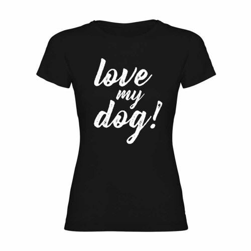 Camiseta mujer &quot;Love my dog!&quot; color Negro thumbnail