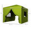 Outsunny Carpa Plegable 3x3 m Cenador de Jardín con 4 Paredes Laterales 2 Ventanas de Malla Altura Ajustable Bolsa de Transporte Impermeable y Anti-UV para Camping Fiestas Verde, , large indicador imagen numero 3