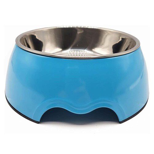 Edipets comedero y bebedero de acero inoxidable azul para perros y gatos, , large Imagen numero 1