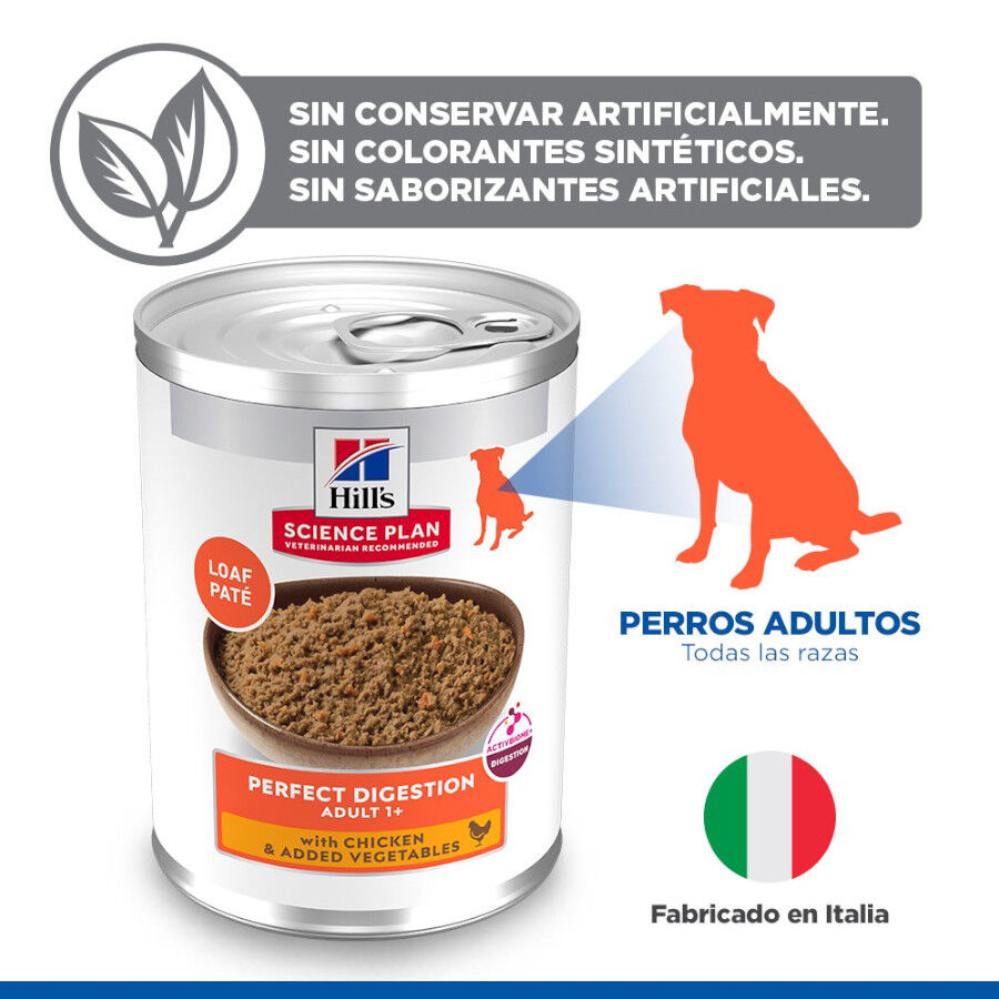 363 g Hill's Science Plan Perfect Digestion Adult Pollo lata para perros, , large Imagen numero 4
