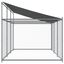 vidaXL Jaula de perros techo y puerta acero galvanizado gris 2x2x2 m, , large indicador imagen numero 16