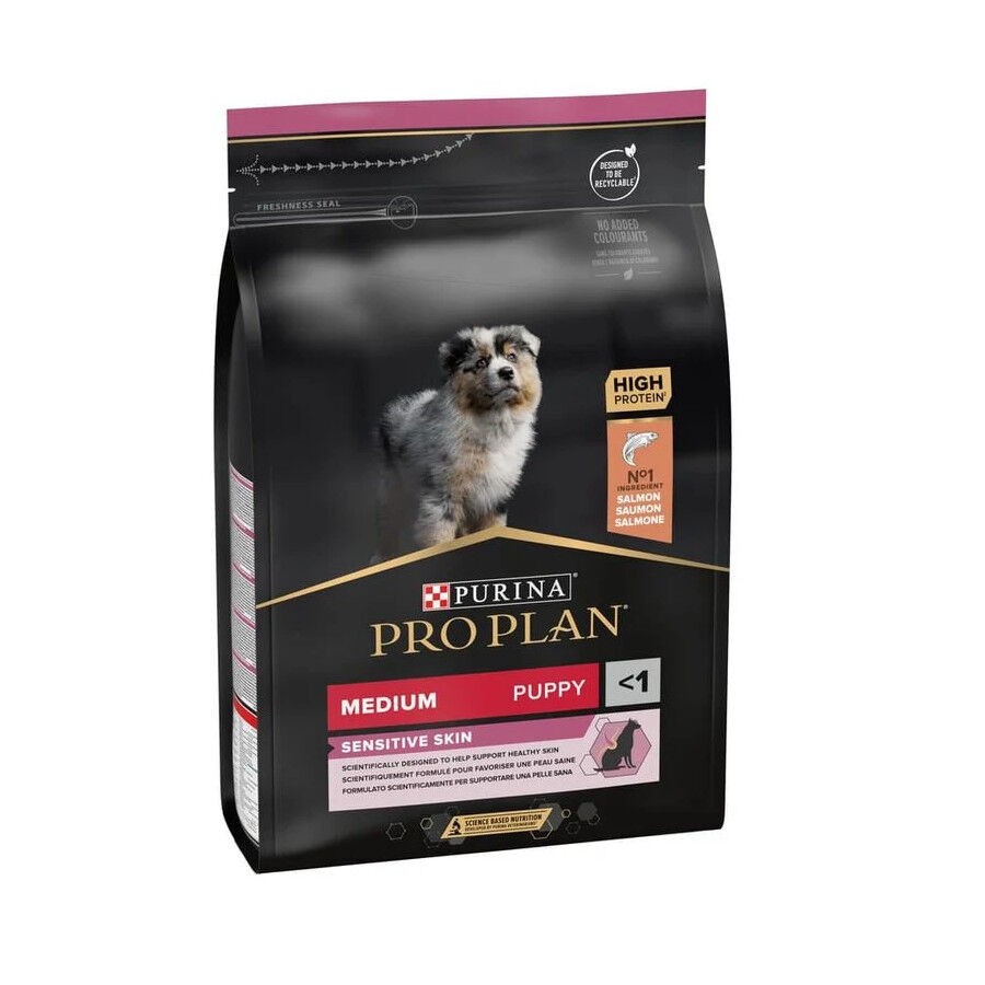 3 kg Pro Plan Puppy Medium Salm&oacute;n Piel sensible pienso para cachorros, , large Imagen numero 1