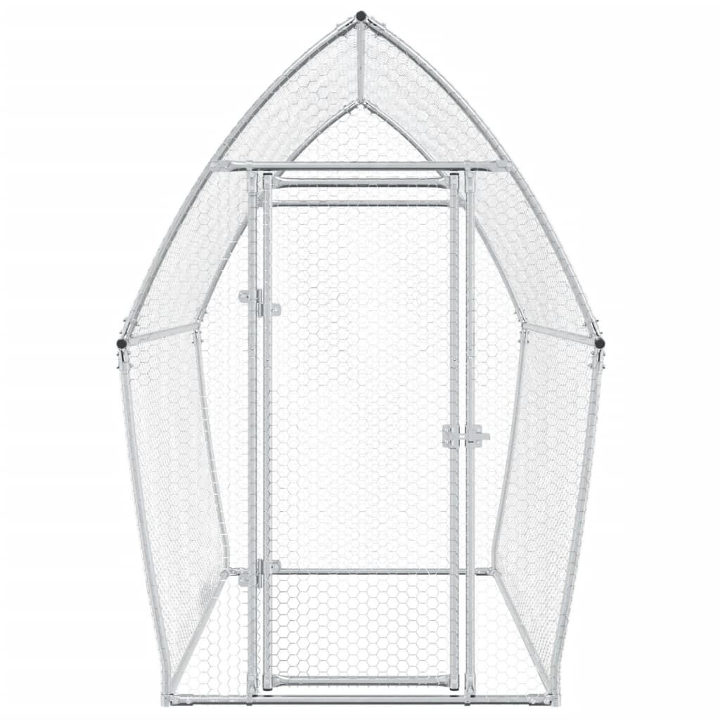Vidaxl Jaula Para Gallinas Acero Galvanizado Plateado thumbnail