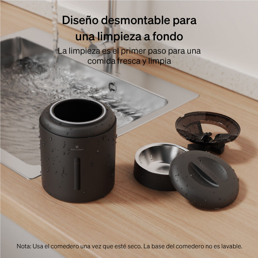 Petlibro Granary Wi-Fi Comedero Autom&aacute;tico Negro para perros y gatos, , large Imagen numero 8