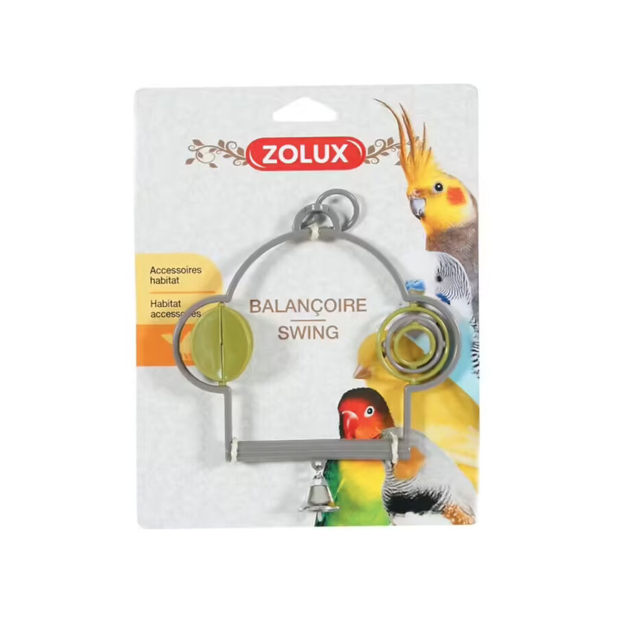 Zolux Columpio de plástico juguete para pájaros