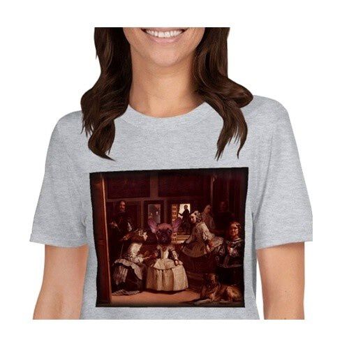 Mascochula camiseta mujer las meninas personalizada con tu mascota gris thumbnail