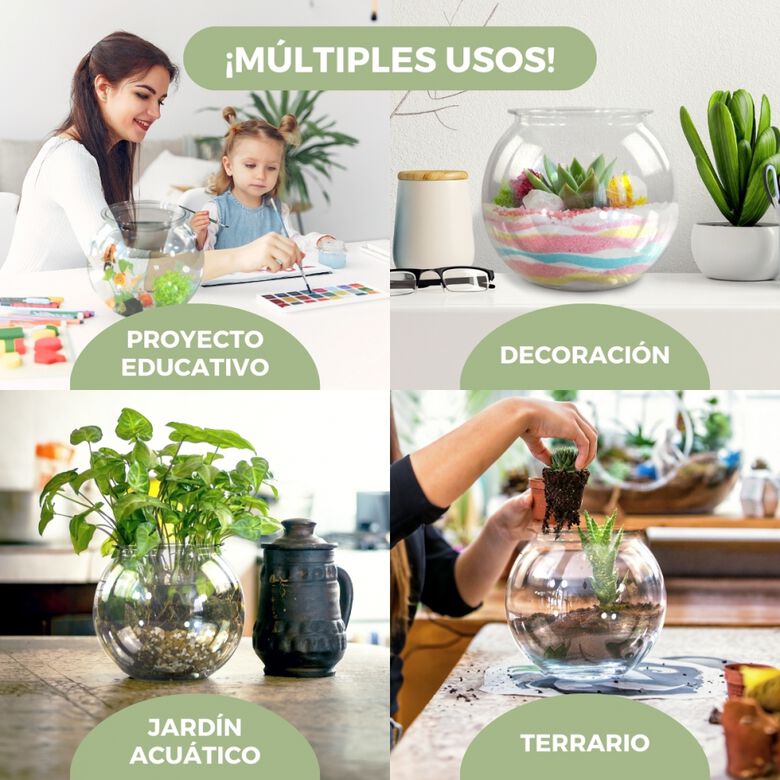 Mobiclinic Pecera transparente PET ecológico para Peces pequeños thumbnail