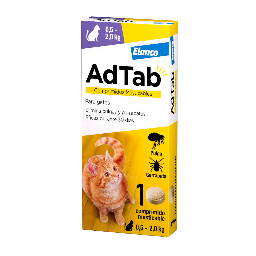 AdTab Comprimidos Masticables Antiparasitarios para gatos, , large Imagen numero 1