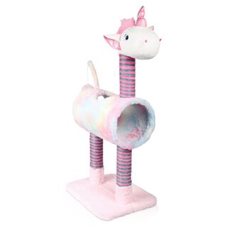 Pets Collection Rascador para gatos Unicorn rosa 40x30x85 cm