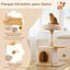COSTWAY 61cm &Aacute;rbol Rascador para Gatos, Torre Rascador para Gatitos con Percha de Peluche, Condominio, Cama, Poste Rascado de Sisal, Bola Colgante, Casa para Gatos Interior, Ahorra Espacio, Amarillo, , large indicador imagen numero 4