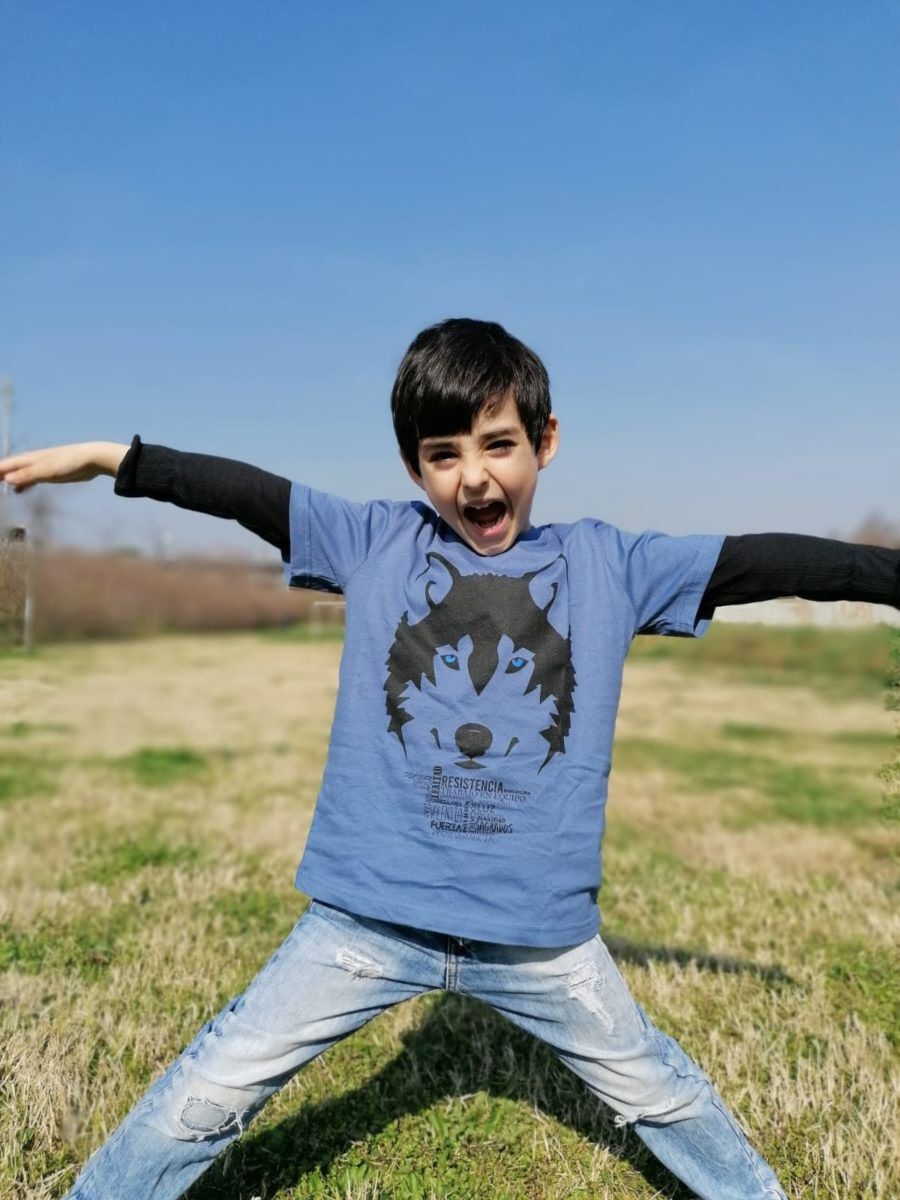 Camiseta niño/a lobo color Blanco thumbnail