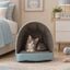 CASETA PARA GATO EN FORMATO TUNEL COM ALMOHADA INTERIOR INCLU&Iacute;DA AZUL, , large indicador imagen numero 2