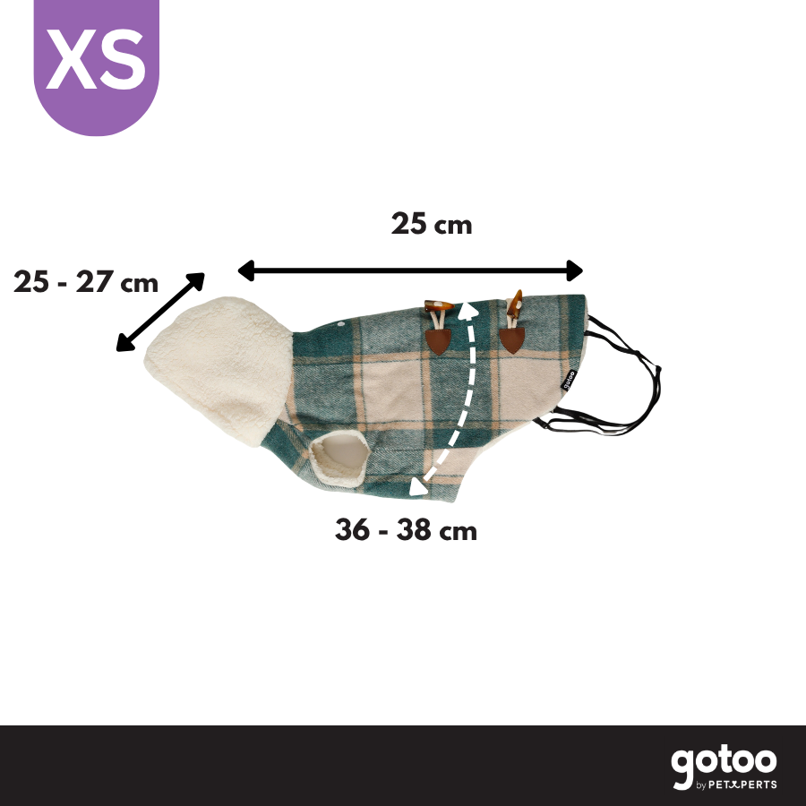 Gotoo Abrigo Tart&aacute;n con Capucha para perros, , large Imagen numero 4