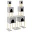 vidaXL Rascador para gatos con postes de sisal gris claro 199 cm, , large indicador imagen numero 1
