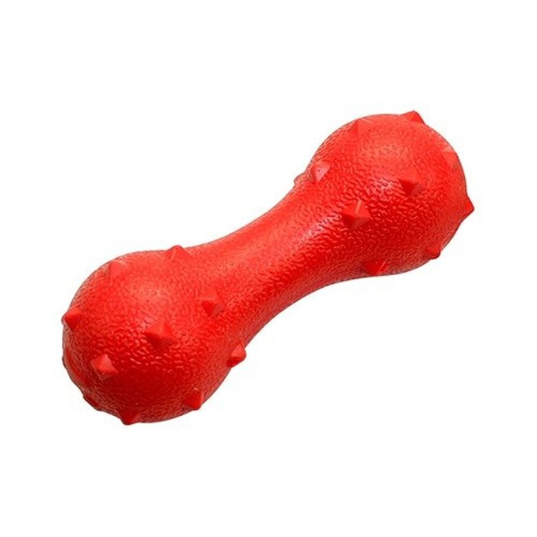 DZL hueso de juguete con pinchos rojo para perros, , large image number null