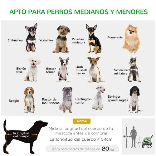 PawHut Remolque de bicicleta para perros thumbnail