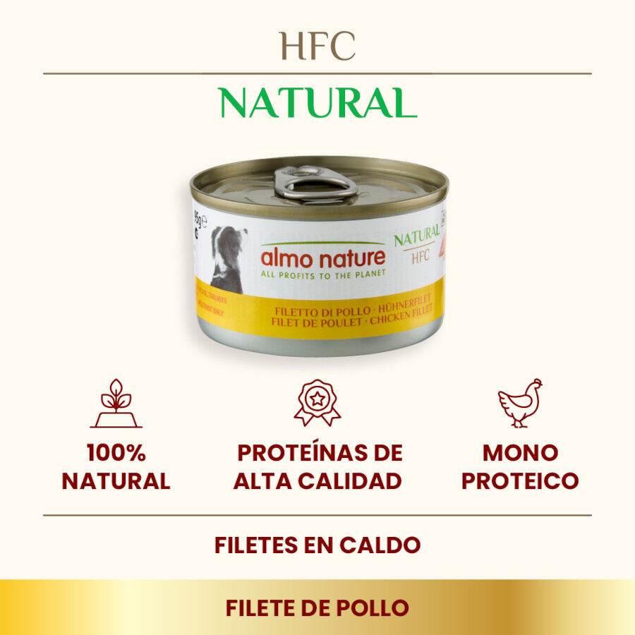 Almo Nature HFC Natural Filete de Pollo lata para perros thumbnail