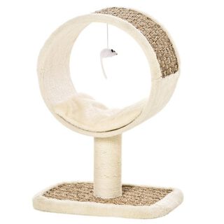 PawHut Rueda rascador de gato PawHut color Beige
