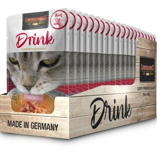 Pack 20X40 Gr - Leonardo Drink. Sopa Para Gatos - Alimento complementario para gatos adultos - Promueve la ingesta de líquidos
