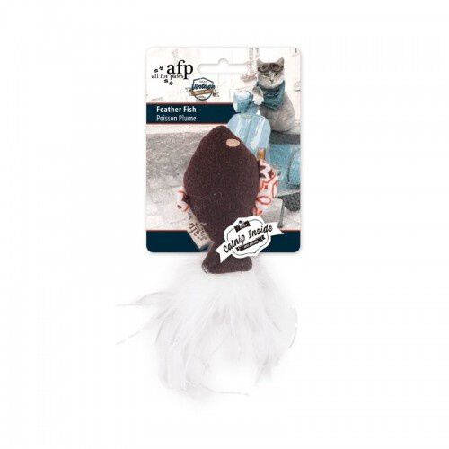 All for paws juguete vintage pez con plumas para gatos, , large Imagen numero 3