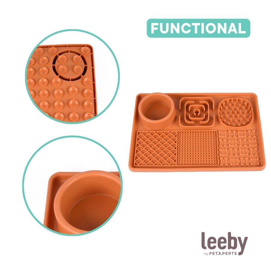 Leeby Alfombrilla de Lamer Naranja para perros y gatos, , large Imagen numero 3