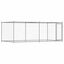 vidaXL Jaula de perros con puerta acero galvanizado gris 10x2x1,5 m, , large indicador imagen numero 22