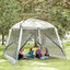 Outsunny Carpa con Mosquiteras Blanco, , large indicador imagen numero 2