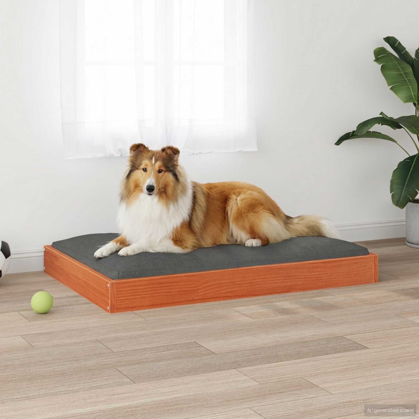 vidaXL Cama para Perros Madera Maciza Pino Sof&aacute; Asiento Mascota Multicolor, , large Imagen numero 5