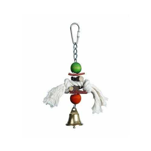 Spucky madera y cuero juguete para p&aacute;jaros Imagen numero 1