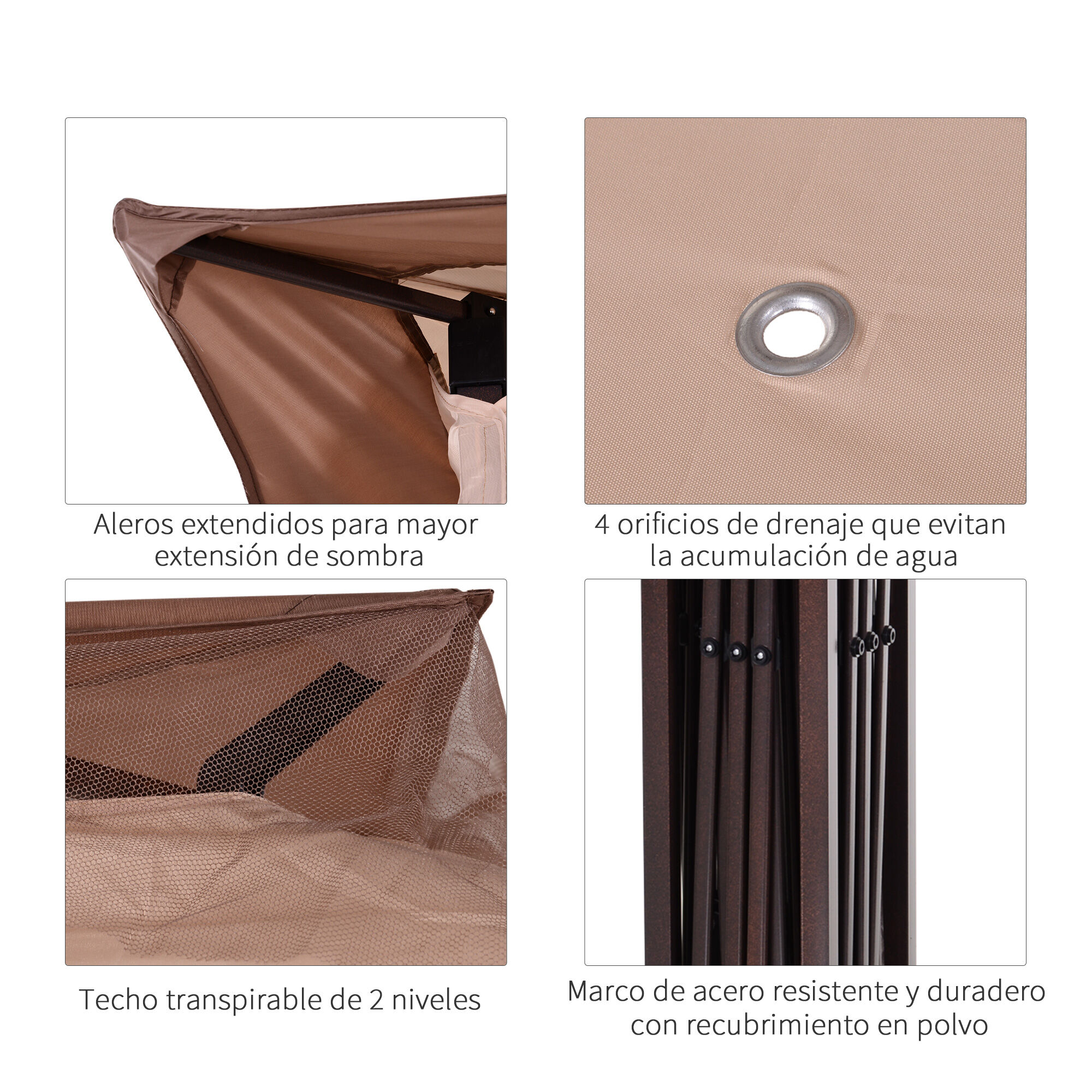 Outsunny Carpa Plegable, , large Imagen numero 5