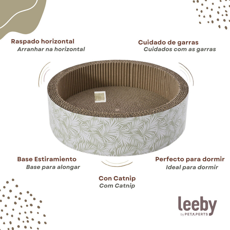 Leeby Domingo cama rascador de cartón con estampado para gatos thumbnail